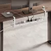 Gestor de cabos sob a secretária MACLEAN MC-102W – suporte em aço para montagem sob a secretária, comprimento ajustável, compatível com tampos de 0,5–5 cm, carga 5 kg, branco