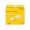 Adaptador DisplayPort 1.2 ficha para conetor fêmea VGA DeLOCK 61007