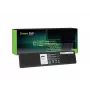 Bateria Green Cell DE93 para DELL Latitude E7440, Li-Ion 7,4V 4500mAh, 4 células, preto