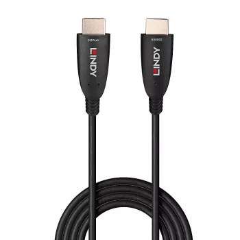 Cabo HDMI híbrido de fibra ótica Lindy 10m 8K60, 10 m, HDMI tipo A (standard), HDMI tipo A (standard), 48 Gbit/s, preto