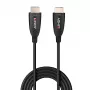 Cabo HDMI híbrido de fibra ótica Lindy 10m 8K60, 10 m, HDMI tipo A (standard), HDMI tipo A (standard), 48 Gbit/s, preto