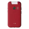 Telemóvel Doro Leva E22, 2,8 polegadas (7,11 cm) ecrã, Single SIM, câmara 0,3 MP, 1150 mAh, 127,8 g, vermelho/branco