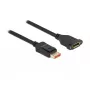 Cabo de extensão DisplayPort para montagem em painel DeLOCK 87098 8K 60 Hz 3 m