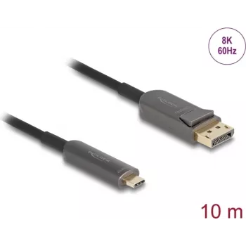 Cabo ótico ativo DELOCK USB-C para DisplayPort 10 m (modelo 81605)