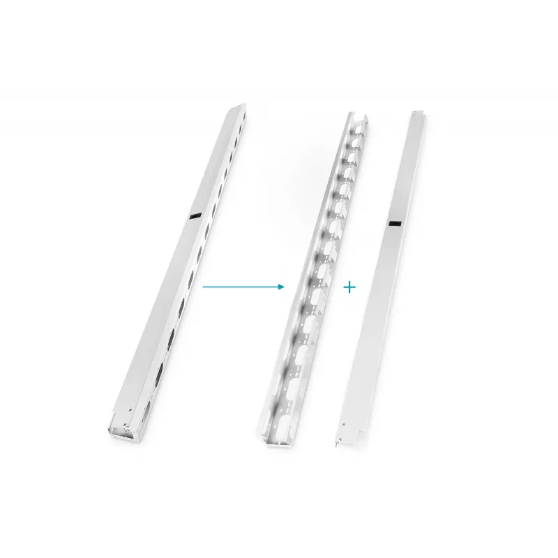 DIGITUS DN-19 ORG-42U calhas verticais de gestão de cabos para racks de 42U (2 unid., cinzentas)