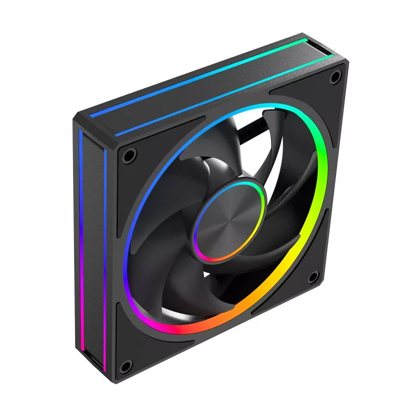 Ventoinha para caixa MODECOM VOLCANO LOOP 120 ARGB, 120 mm, PWM, 400–1400 rpm, preta