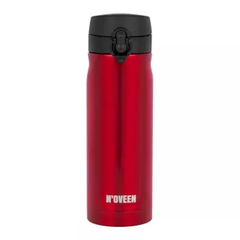 Garrafa térmica NOVEEN TB825 400 ml – recipiente de aço inoxidável isolado, vermelho