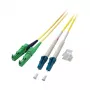 Cabo de ligação de fibra ótica EFB Elektronik [1x ficha E2000®/APC 8° - 1x ficha LC] 9/125µ monomodo OS2 2 m EFB Elektronik (O0937.2)