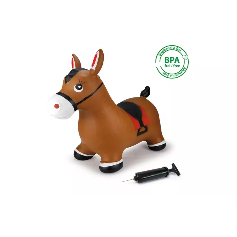 Animais de brinquedo insufláveis Jamara animal saltitante cavalo castanho com bomba