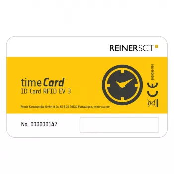 Cartão inteligente ReinerSCT timeCard Premium 25 DES — smartcard segura para registo de tempo e acesso