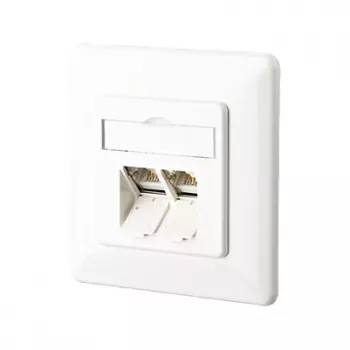 METZ CONNECT BTR IT CONNECT E-DAT C6 8/8(8) UP Cat.6 - Tomada de ligação, encastrar - RJ-45 X 2 - Branco puro, RAL 9010 (1307381002-I)