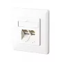 METZ CONNECT BTR IT CONNECT E-DAT C6 8/8(8) UP Cat.6 - Tomada de ligação, encastrar - RJ-45 X 2 - Branco puro, RAL 9010 (1307381002-I)