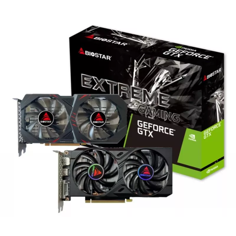 Placa gráfica BIOSTAR GeForce GTX 1660 Ti – 6 GB GDDR6, 192 bits, PCIe 3.0, ventoinha dupla