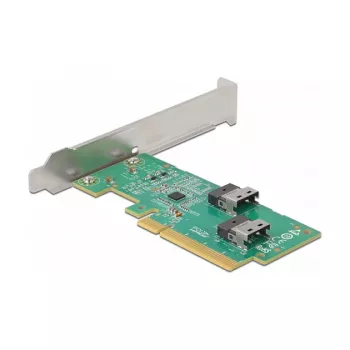 Placa DeLOCK PCI Express 4.0 x8 para 2 x SFF-8654 4i NVMe internos Low Profile