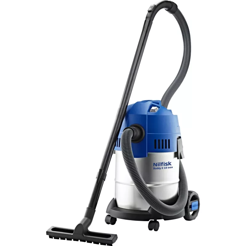 Nilfisk Buddy II 18 aço inoxidável preto, aço inoxidável 18 L 1200 W