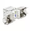 Módulo Keystone DELOCK conector fêmea RJ45 para LSA Cat.6A sem ferramentas 45° angular blindado com encaixe metálico
