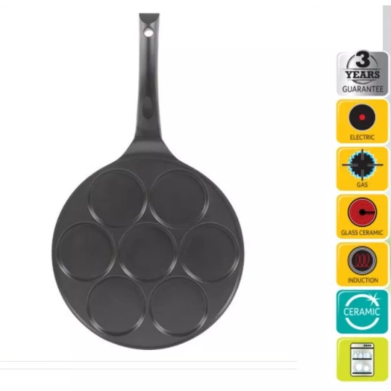 Frigideira para crepes LAMART LT1293, alumínio antiaderente, 27 cm de diâmetro
