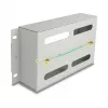 Delock 67319 Régua de disjuntores de 10" com cobertura e calha DIN, 3U, metal, cinzento