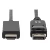 Cabo adaptador DisplayPort 1.2 com bloqueio 4K 60Hz UHD Type DP/HDMI A M/M preto 2 m
