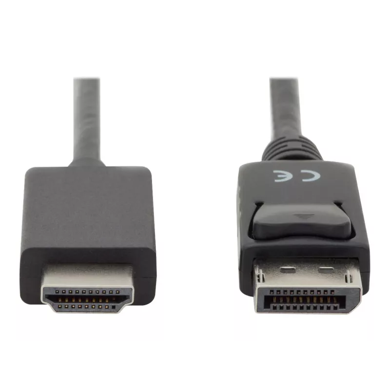 Cabo adaptador DisplayPort 1.2 com bloqueio 4K 60Hz UHD Type DP/HDMI A M/M preto 2 m