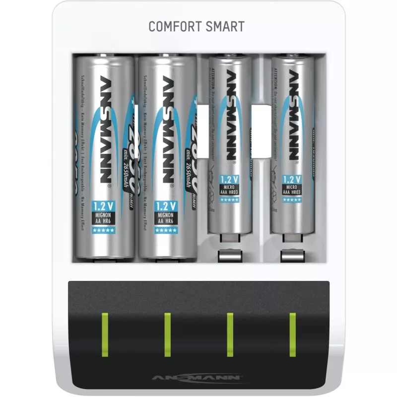 Carregador de pilhas Ansmann Comfort Smart doméstico USB