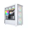 Caixa de PC Montech X5M (W) Micro Tower, branco — Micro-ATX/Mini-ITX, suporta fontes de alimentação ATX, 3 ventoinhas de 120 mm à frente, 1 de 120 mm atrás, 2 baías de 3,5 polegadas, 4 baías de 2,5 polegadas