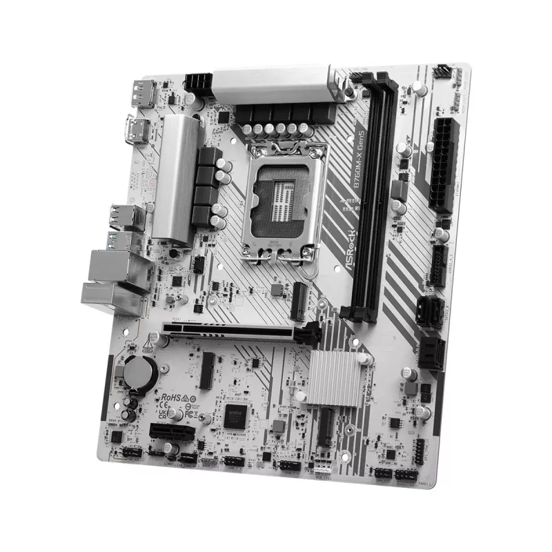 Placa-mãe ASROCK B760M-X GEN5 mATX para LGA1700, 2× DDR5, DisplayPort e HDMI