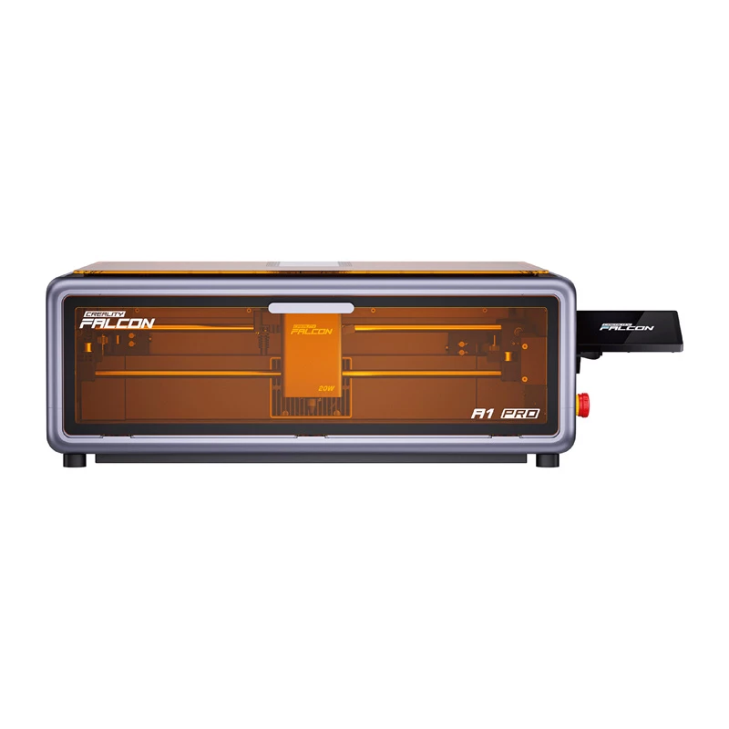 Gravador laser Creality Falcon A1 Pro 20W — módulo de gravação e corte laser de secretária