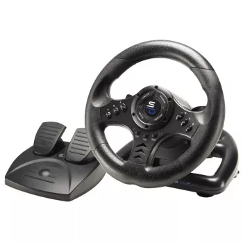 Volante + pedais Subsonic SA5426-NG preto USB rotação 180°