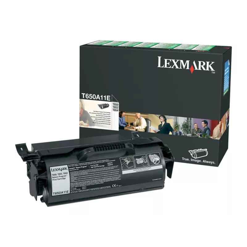 Lexmark T650A11E cartucho de toner, preto, 7000 páginas