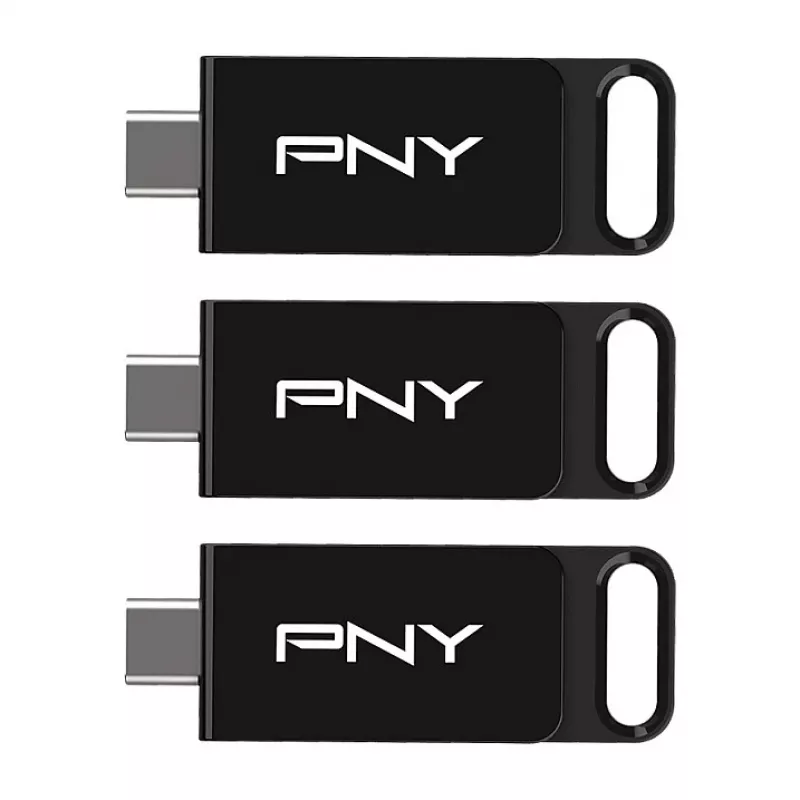 PNY Elite 128 GB USB-C 3.2 Gen 1 pen USB, pack de 3 (Retail)