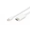 Digitus ASSMANN - Cabo adaptador - Mini DisplayPort macho para HDMI macho - 2 m - isolamento triplo - branco - moldado, suporte 4K (AK-340304-0