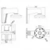 Suporte para acessórios de câmaras de segurança Hikvision Digital Technology DS-1273ZJ-135