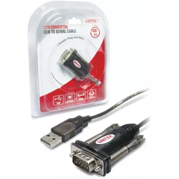 Cabo série UNITEK Y-105 Preto 1,5 m USB Type-A DB-9