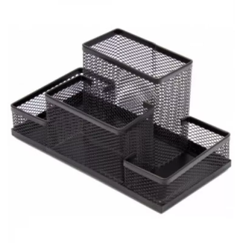 Estojo Forpus, preto, vazio, compartimento 4, chapa perfurada 1005-012