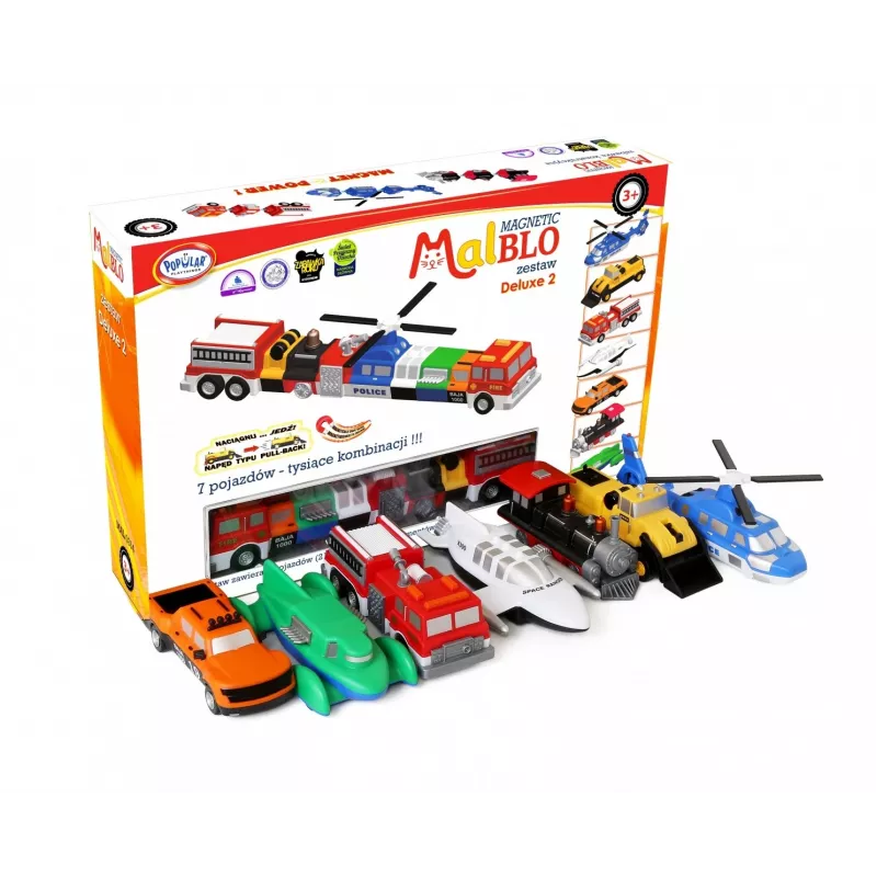 Conjunto de veículos Popular Playthings Magnetic Mix or Match