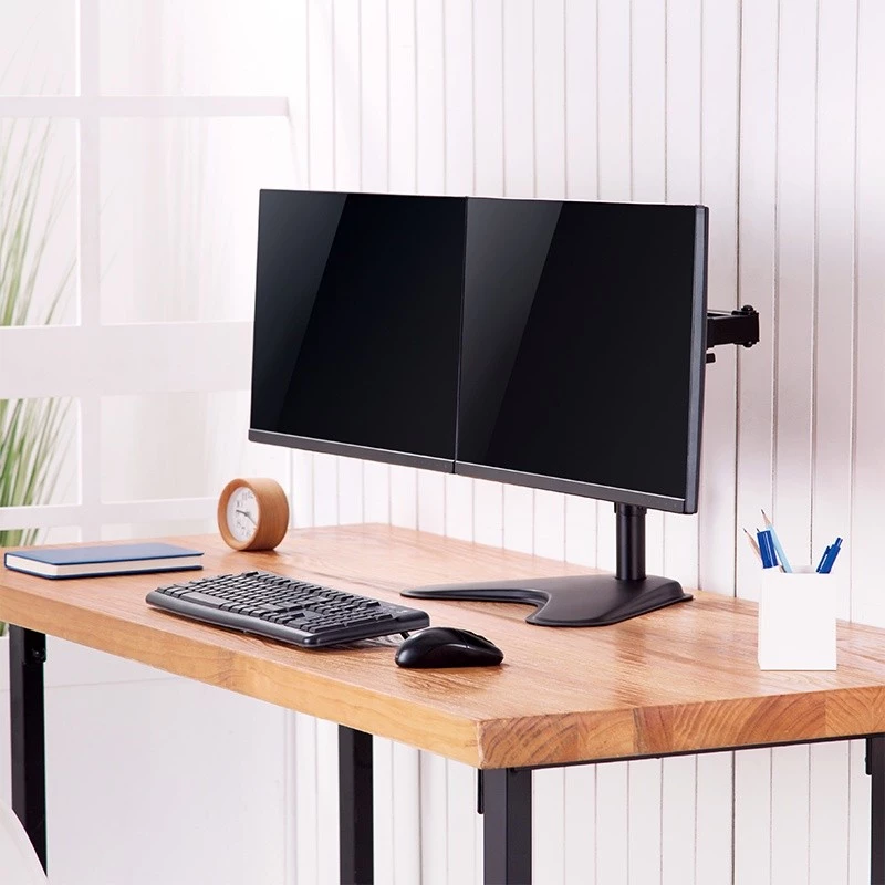 Suporte para monitor LOGILINK BP0099 para 2 ecrãs, até 81,3 cm (32 polegadas), VESA 75x75–100x100, máx. 8 kg, preto