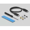 Caixa para SSD DeLOCK caixa combo externa USB Type-C para M.2 NVMe PCIe ou SATA SSD
