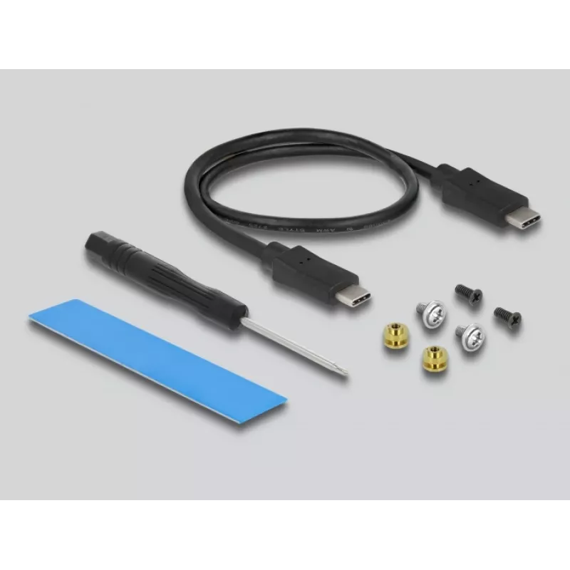 Caixa para SSD DeLOCK caixa combo externa USB Type-C para M.2 NVMe PCIe ou SATA SSD