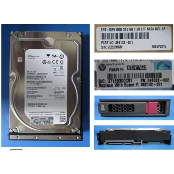 Disco rígido HPE SPS-DRV 2TB 6G 7.2K Lff SATA Mdl LP (862132-001)