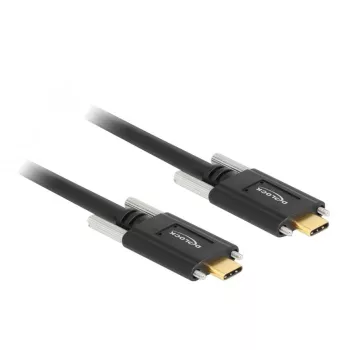 Cabo USB DeLOCK 83720 USB 3.2 Gen 2 1m USB-C preto