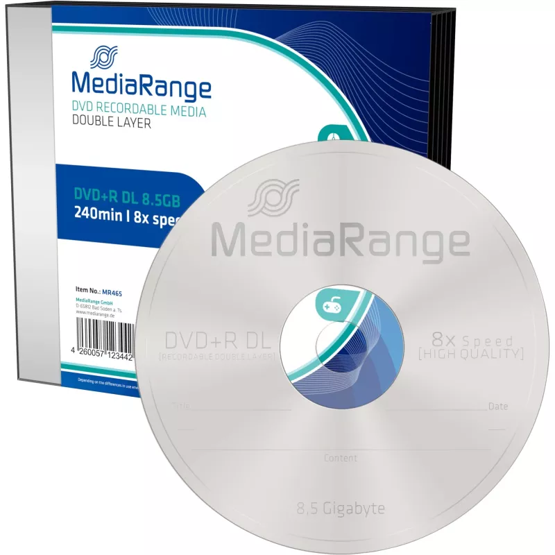 DVD+R DL MediaRange MR465 8,5 GB 5 unid.