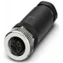 Phoenix Contact 1696439 conector de cabo M12 preto - aço inoxidável (1696439)