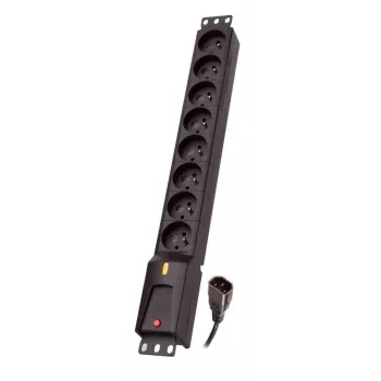 Régua de tomadas IEC Lestar, 8 tomadas, rack 19, 3 m Lzrm 810 Bw G-a K. Cz 3,0 m Iec32