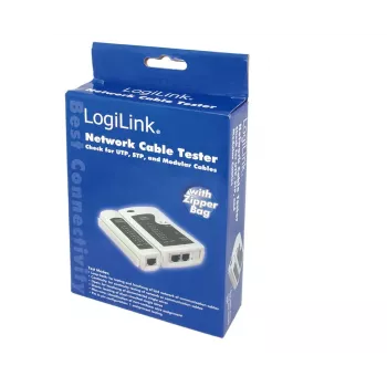 Testador de cabos, LogiLink WZ0010, aparelho de teste de cabos de rede