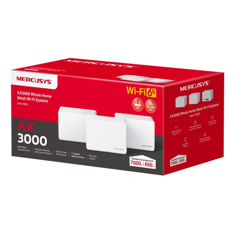 Sistema mesh Mercusys Halo H80X (pack de 3)