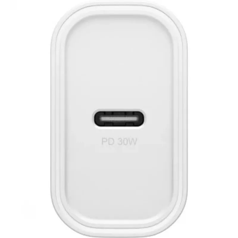 Carregador de parede OTTERBOX 30W USB-C PD branco — saída de 30W, uma porta USB‑C