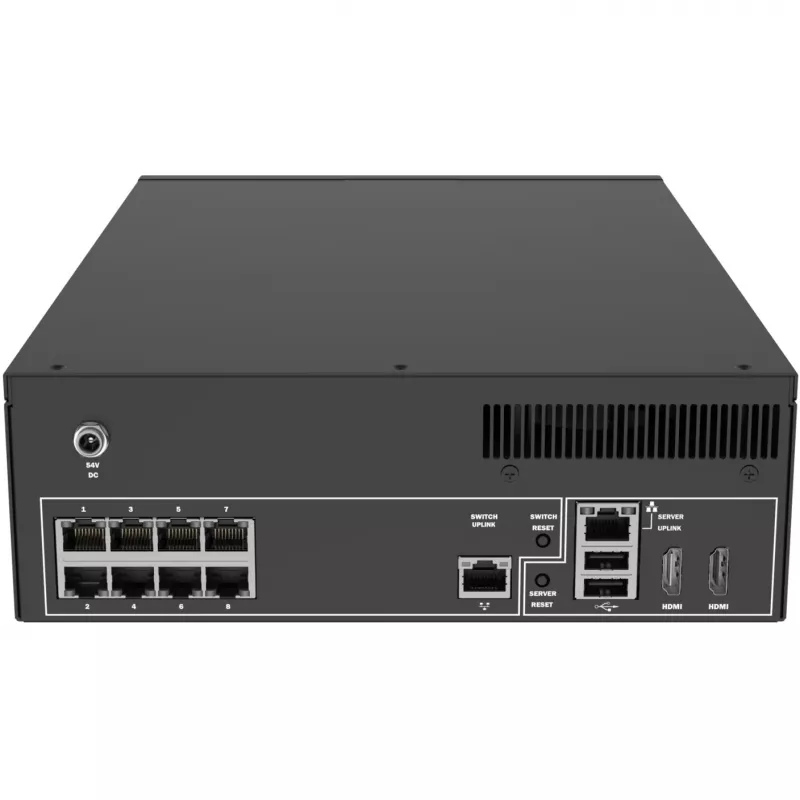 Gravador de vídeo em rede - 8 canais IP - 4 TB HDD - switch PoE - HDMI - USB 3.2