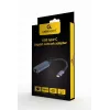 Adaptador de rede Gembird A-USB3C-LAN-01 Type-C USB 3.2 Gen 1, Gigabit RJ-45, cabo de 0,15 m, caixa metálica, cinzento/preto