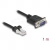 DeLOCK 64351 cabo CAN Bus ficha RJ45 para ficha D-Sub de 9 pinos, Cat.5e STP, 1 m, preto